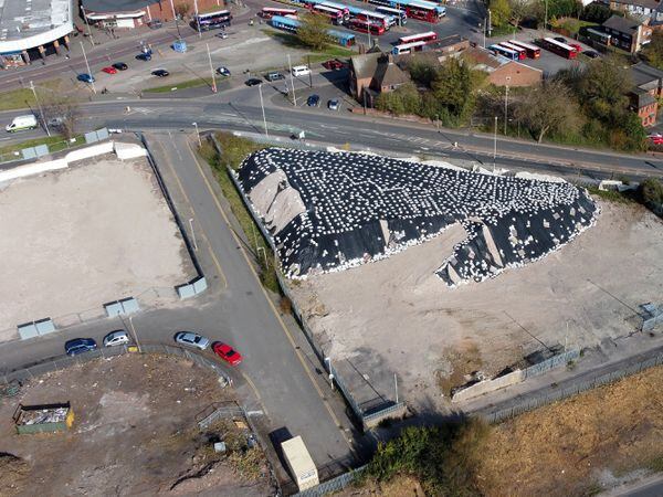 Aerial view of former Cavendish House site