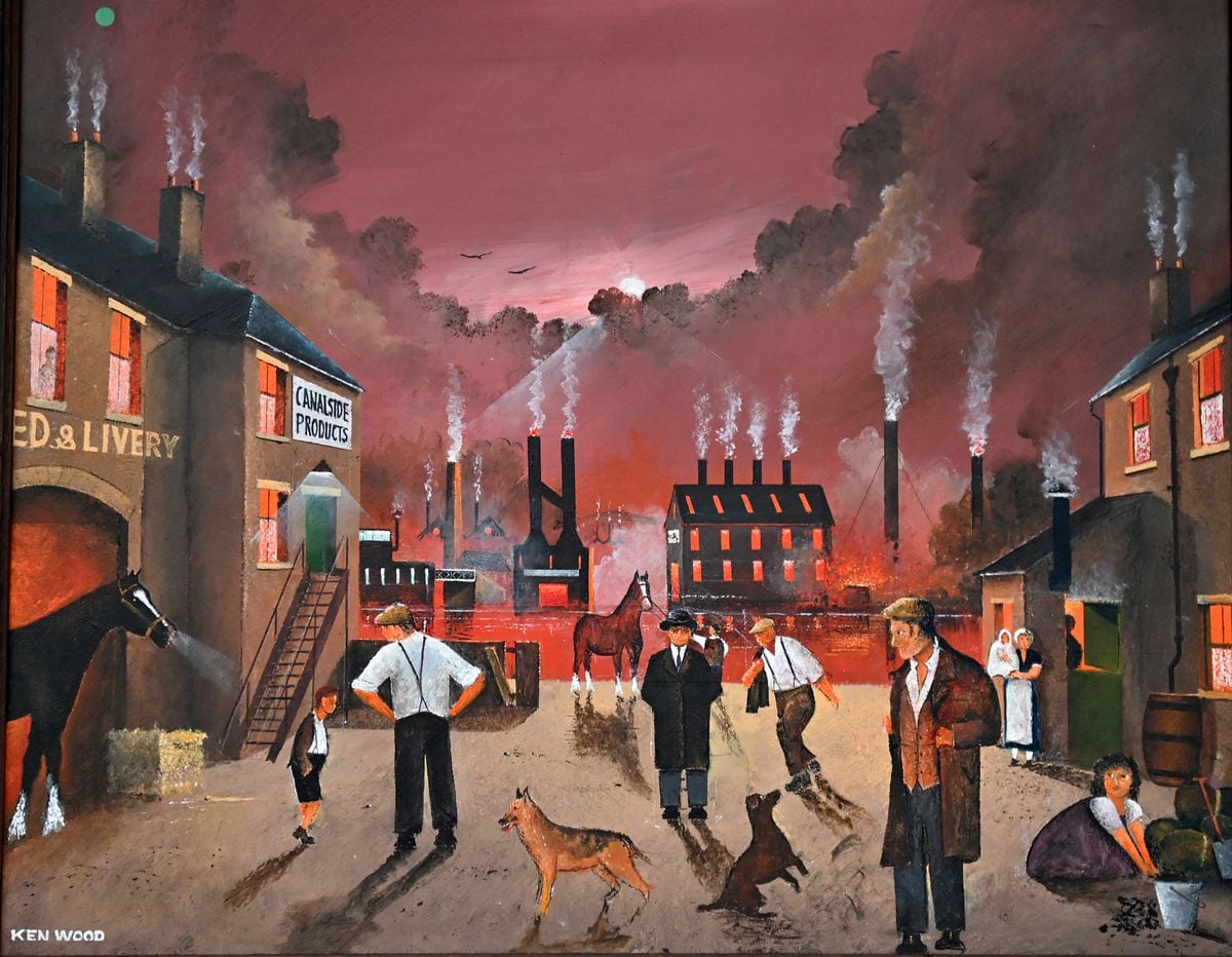 DUDLEY COPYRIGHT MNA MEDIA TIM THURSFIELD 30/12/21.Dudley artist Ken Wood, who has been working on more paintings...