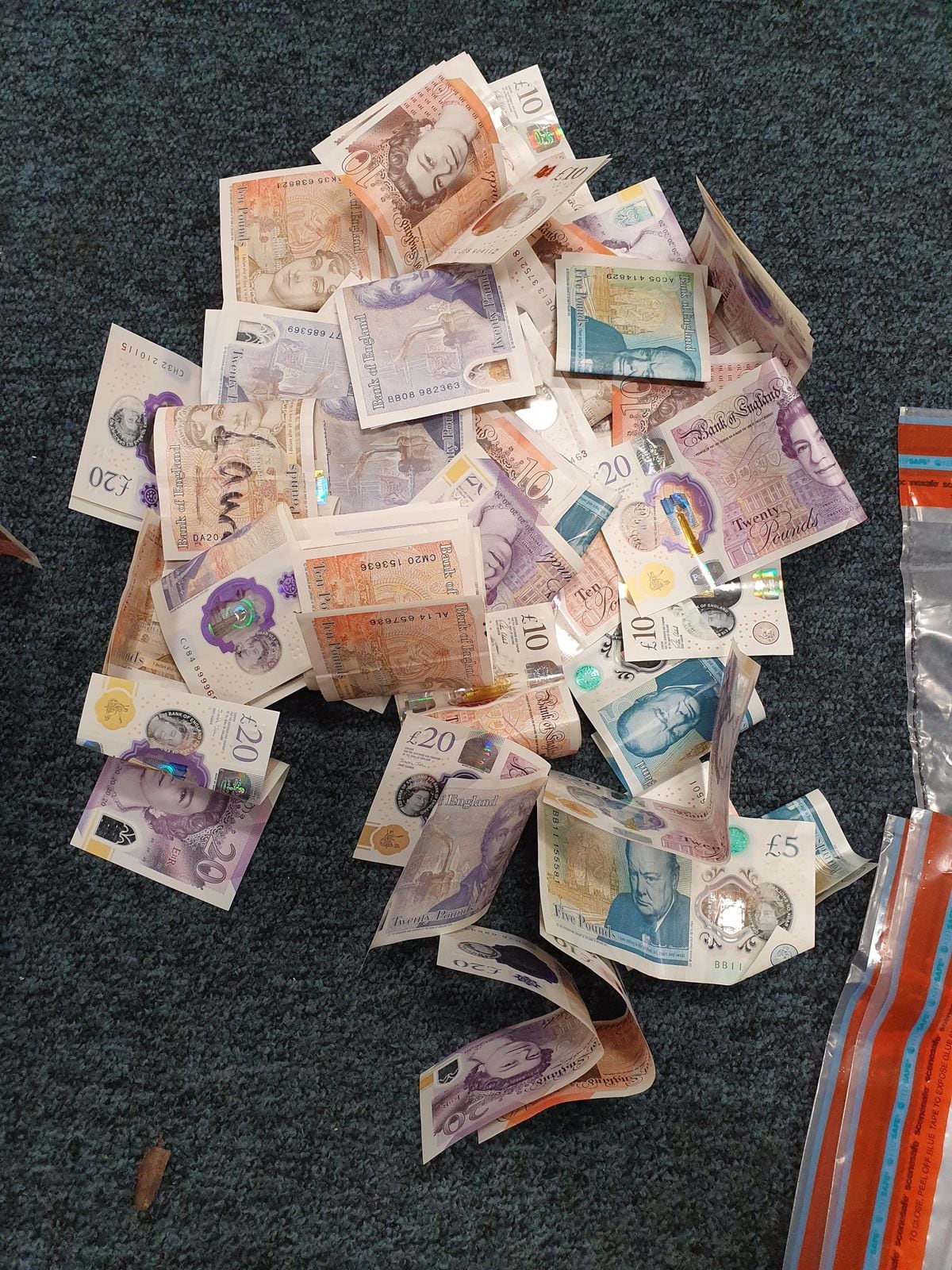 Police recovered cash in Heath Town