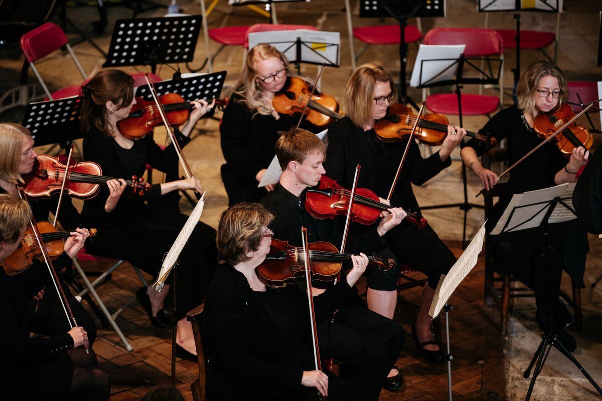 The orchestra at the celebration event 