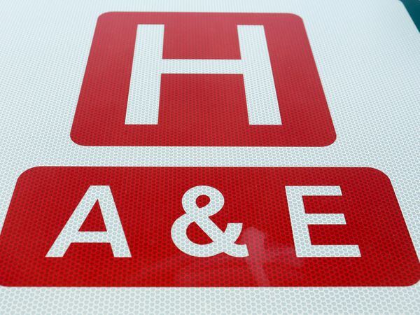 A file image of an A&E sign