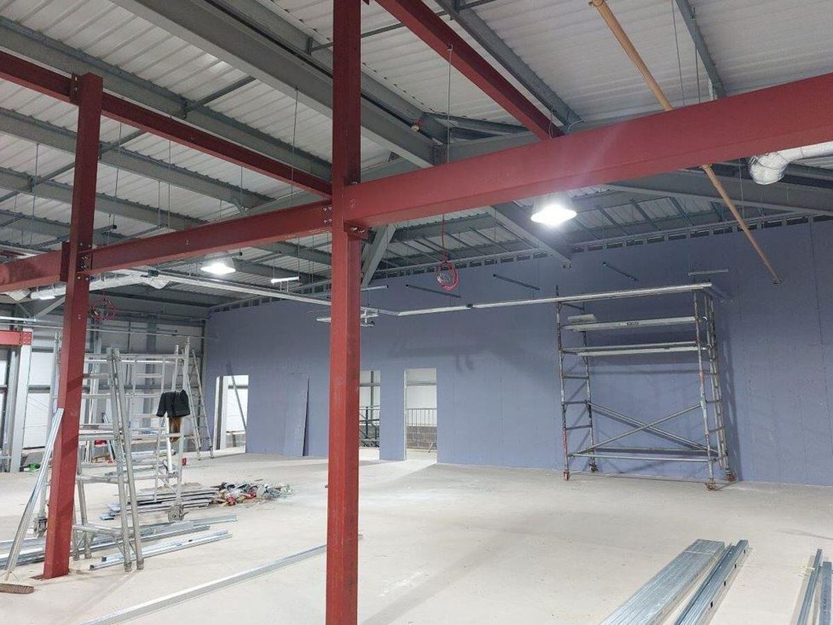 Work on the new £1.93m construction extension. Photo: City of Wolverhampton College