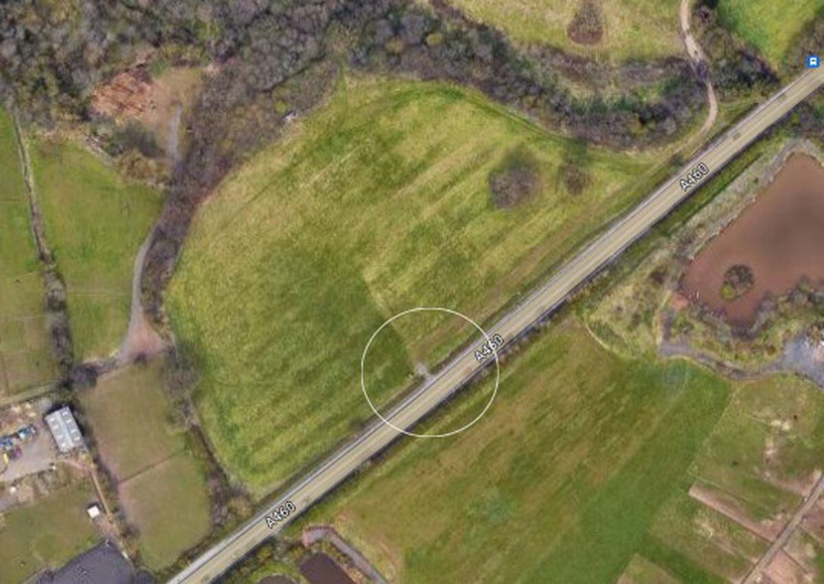 Cars can access the field through the gate (circled) Picture: Google
