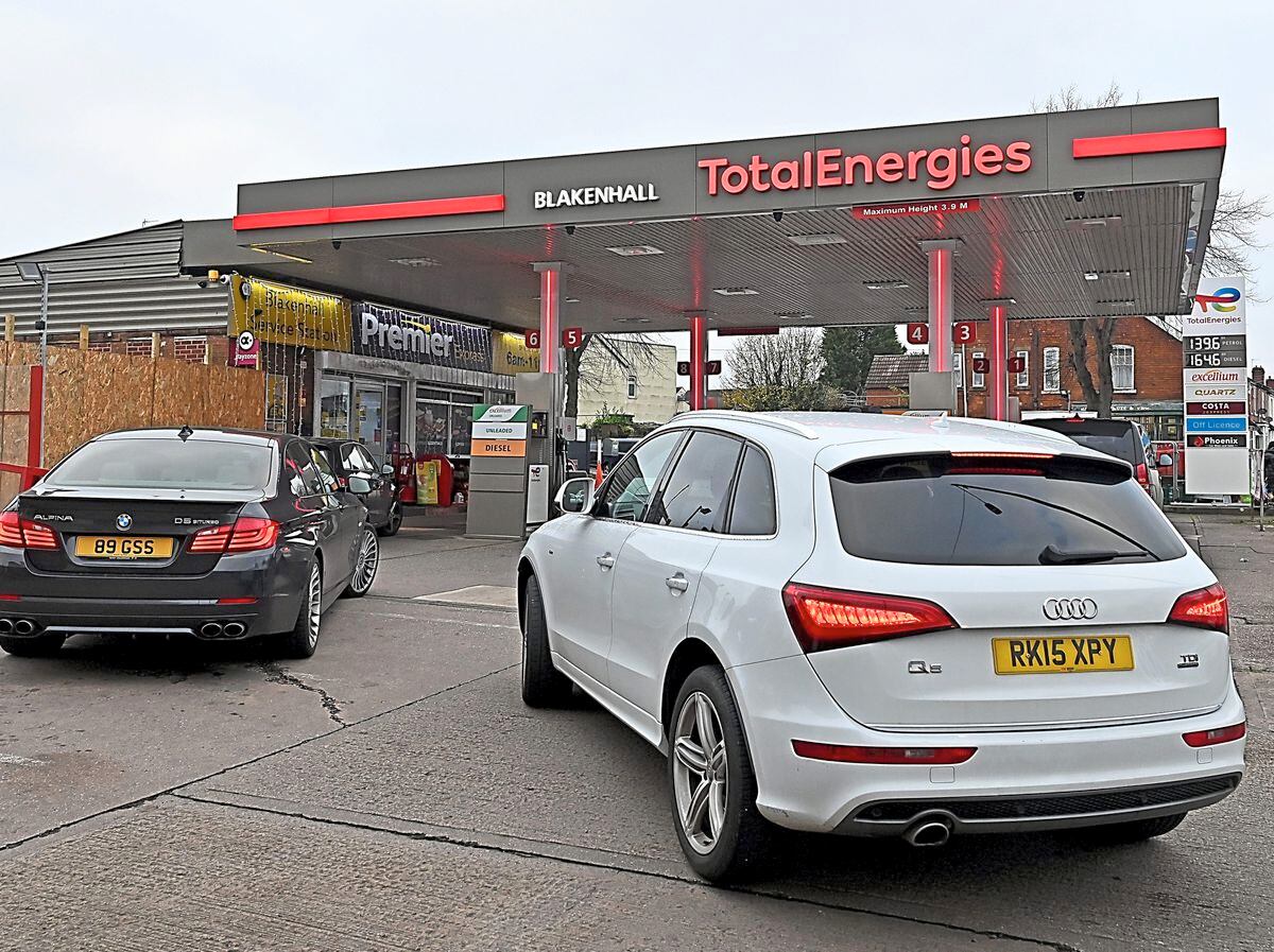 TotalEnergies petrol station on Dudley Road, Wolverhampton, which is still selling cheap petrol and diesel