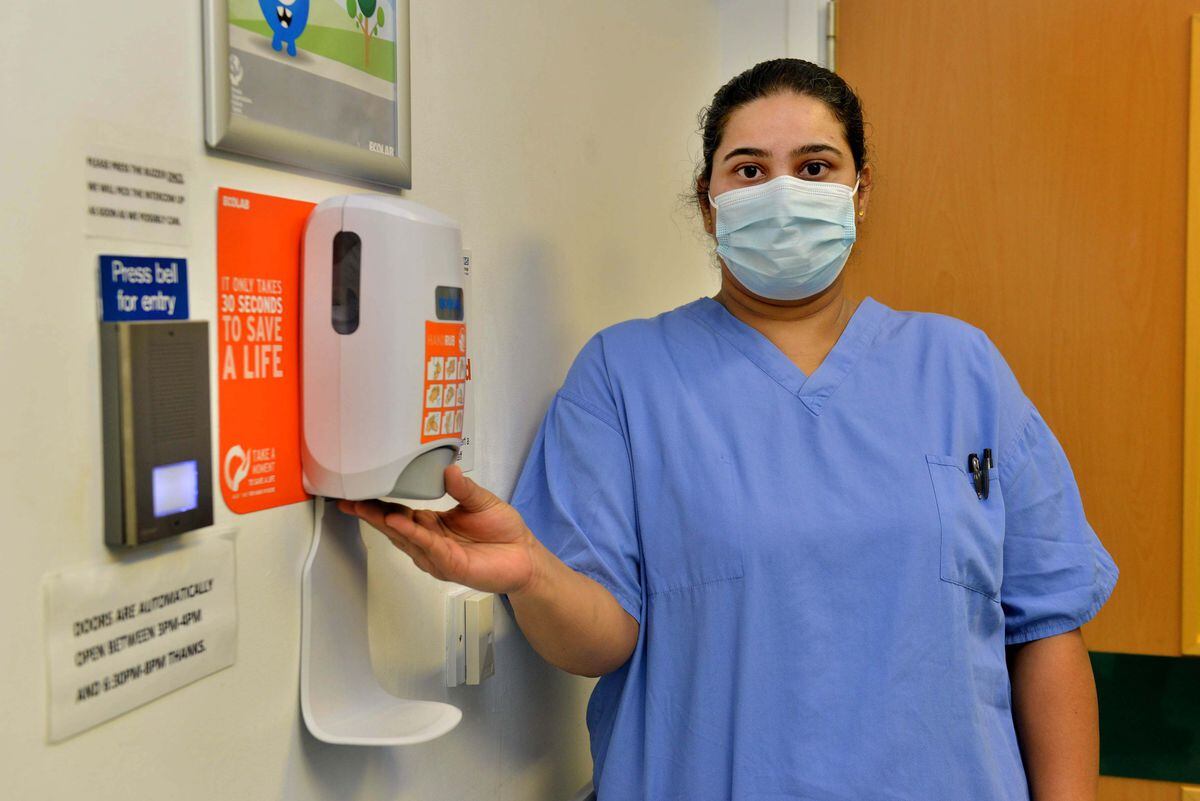 Sister Harpreet Kaur, from Wednesbury, on the front line at Russells Hall Hospital