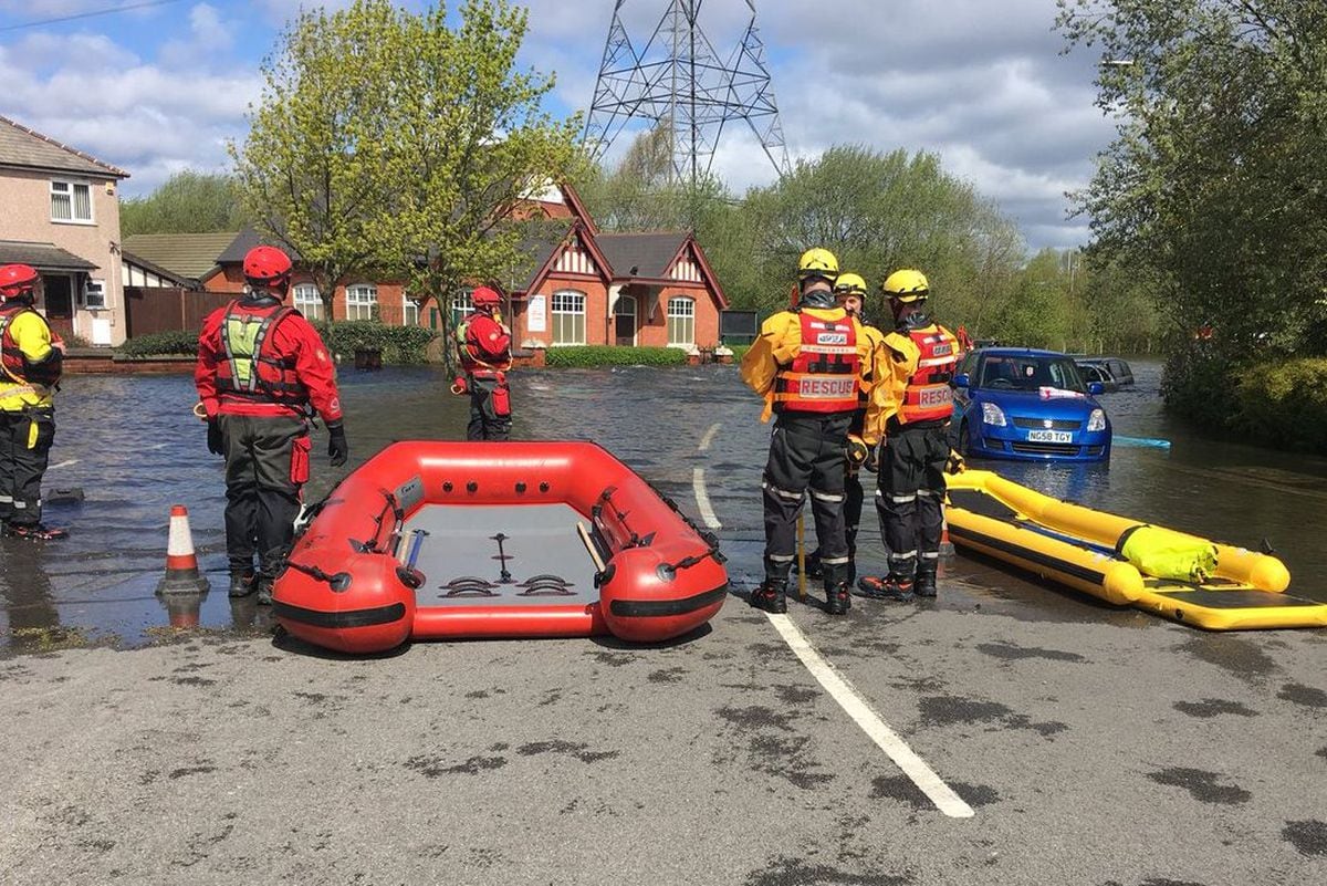 Water rescue teams from the fire service