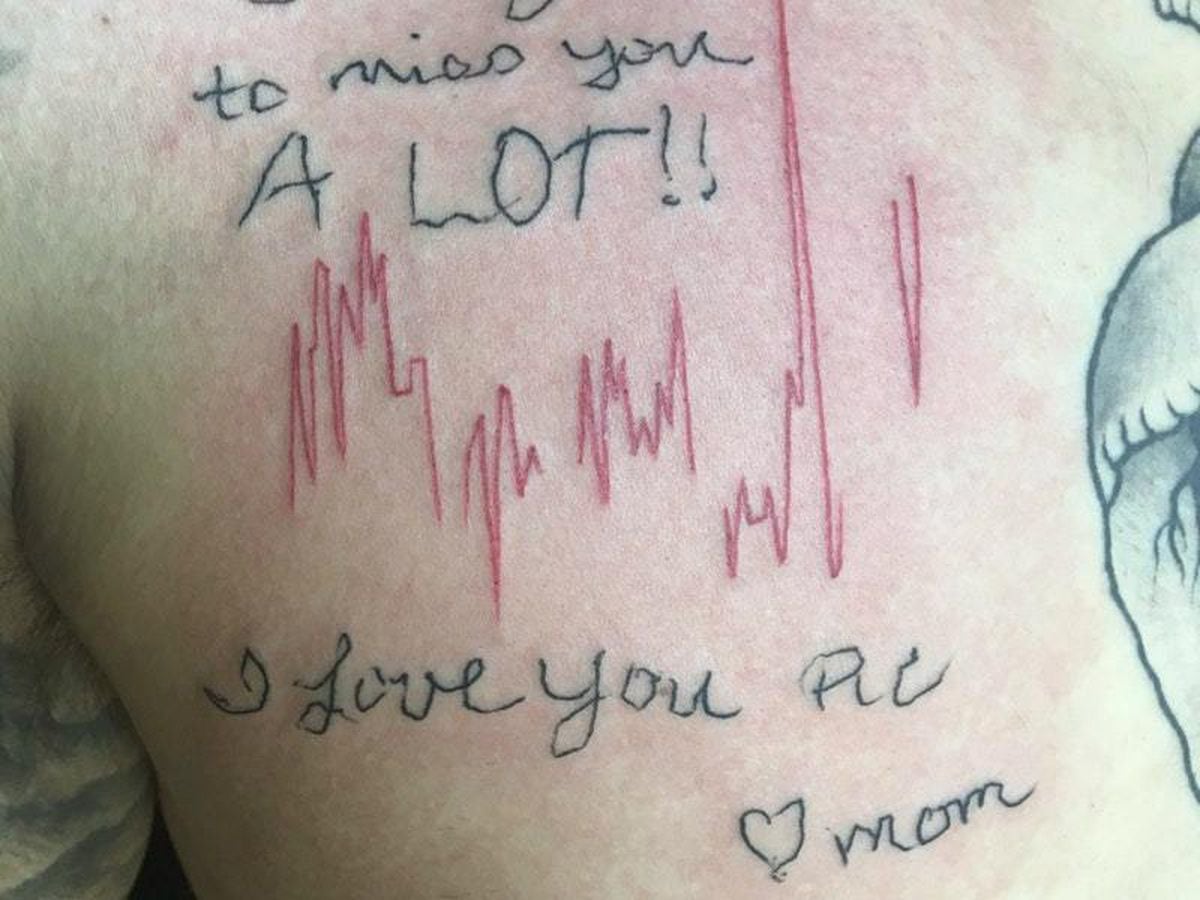 This man got a touching tattoo of his mother's last heartbeat before she  died | Express & Star