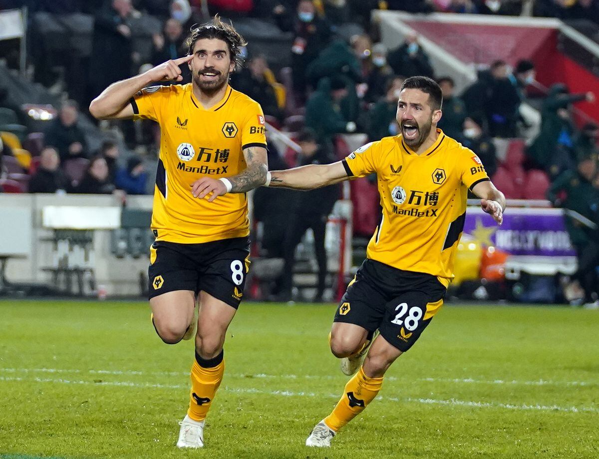 Ruben Neves and Joao Moutinho. Picture: Nick Potts/PA Wire.