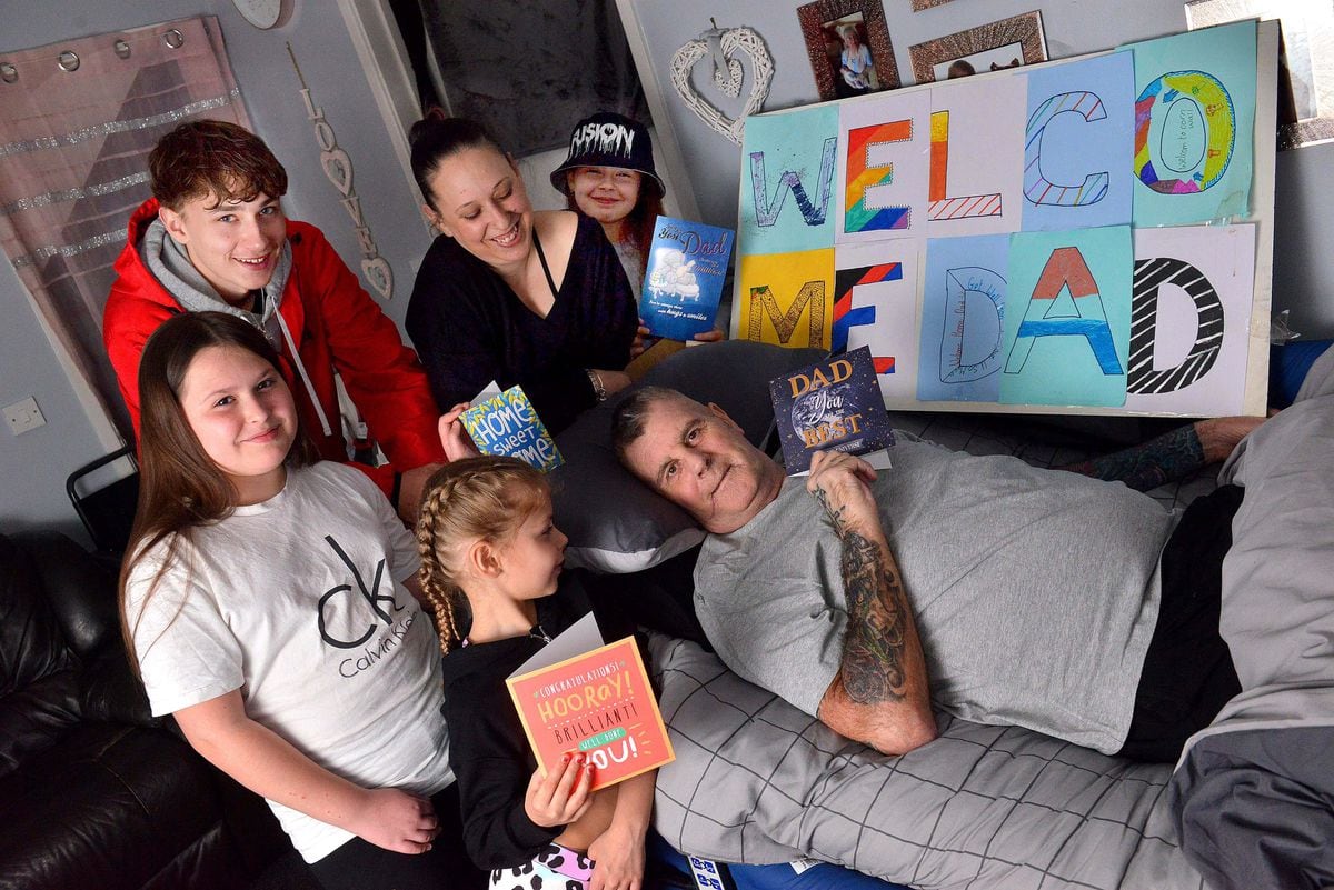 Anthony Vincent back home with wife Suzette and children Connor, Ruby, Destiny and Summer  