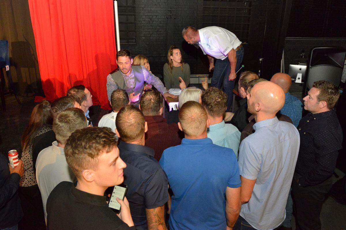 Tempers rise as fans realise Paul Gascoigne has left the meet and greet evening before appearing on stage