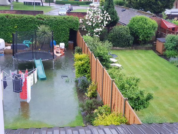 The families garden is often left flooded while those nearby are unscaved