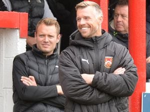 SPORT PIC MNA PIC  DAVID HAMILTON PIC  EXPRESS AND STAR 23/10/21 STOURBRIDGE VS LOWESTOFT TOWN Back at the club as joint managers Stuart Pierpoint and Leon Broadhurst..