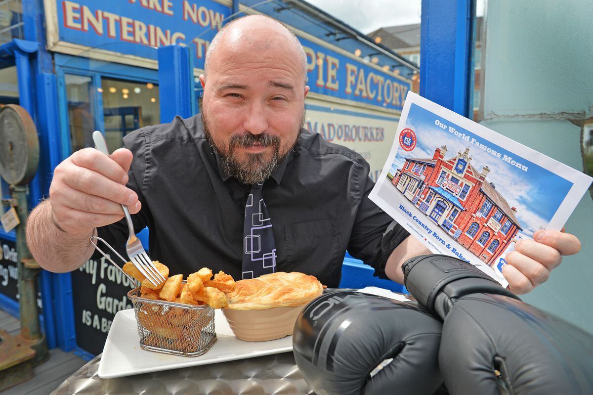 James gets ready to dig into the Tyson Fury Pie