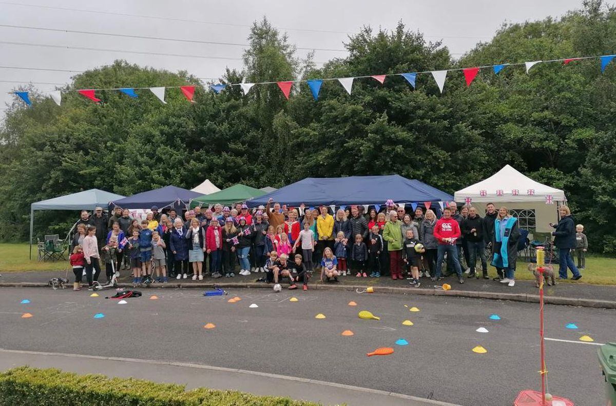 A street party in Woodford Way, Wombourne, held on Sunday. There was a special appearance from parish councillor Barry Bond and councillor Daniel Kinsey, who popped in to say hello.