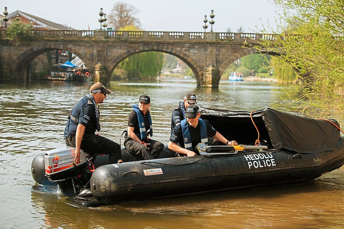 Police searched the river at Frankwell Quay