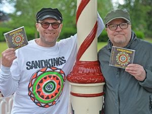 David Brown and Glen Dodd show off the CD release of their volume one back catalogue
