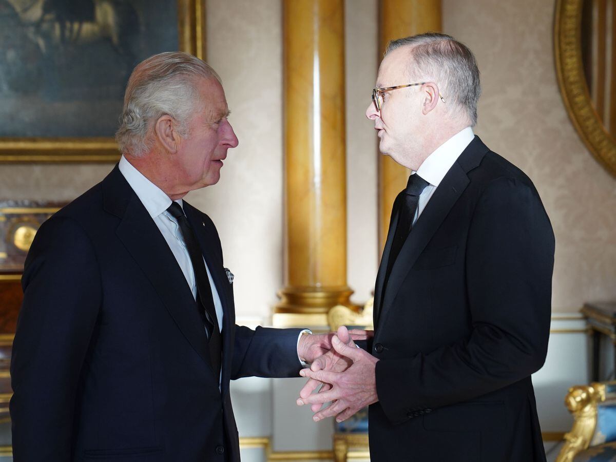 King Charles III speaks with Prime Minister of Australia, Anthony Albanese