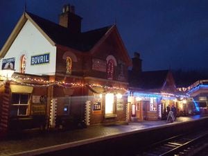 Bewdley station at Christmas