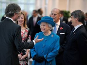 Her Majesty The Queen accompanied by His Royal Highness The Duke of Edinburgh formally opening the new Jaguar Land Rover Engine Manufacturing Centre JLR on the I54 site in 2014