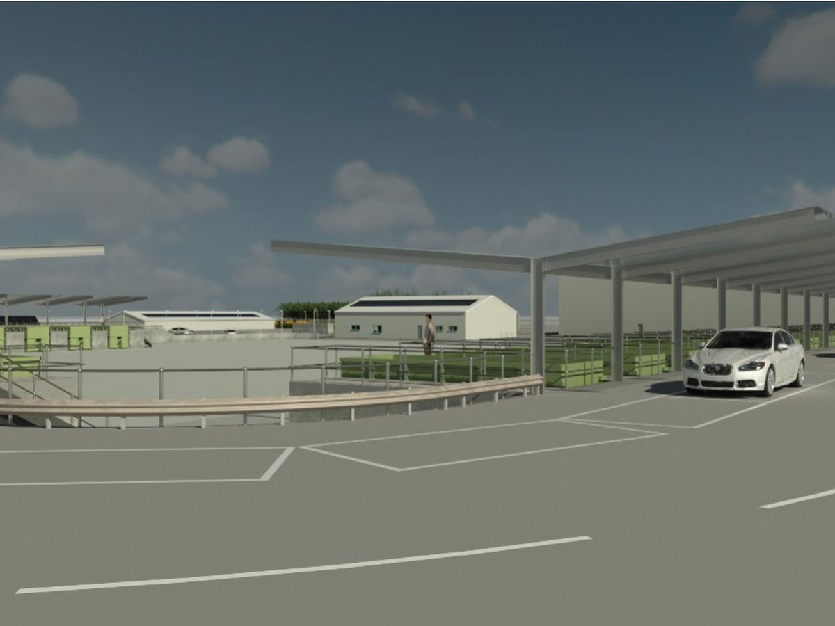 An artists' impression of the new Household Waste and Recycling Centre (HWRC) on Middlemore Lane, Aldridge. Photo: Walsall Council