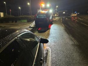 Officers from Staffordshire Police Roads Policing Unit seized the car after the owner tried to provide a counterfeit insurance document. Photo: Staffordshire Police.