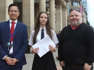 Sarah Gibson with Cllr Alex Yip, Shadow Cabinet Member for Social Justice, Community, safety and Equalities and Brian Davies, Fundraising Manager, UK Sepsis Trust.