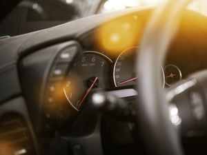 Vehicle Steering Wheel and Dashboard.