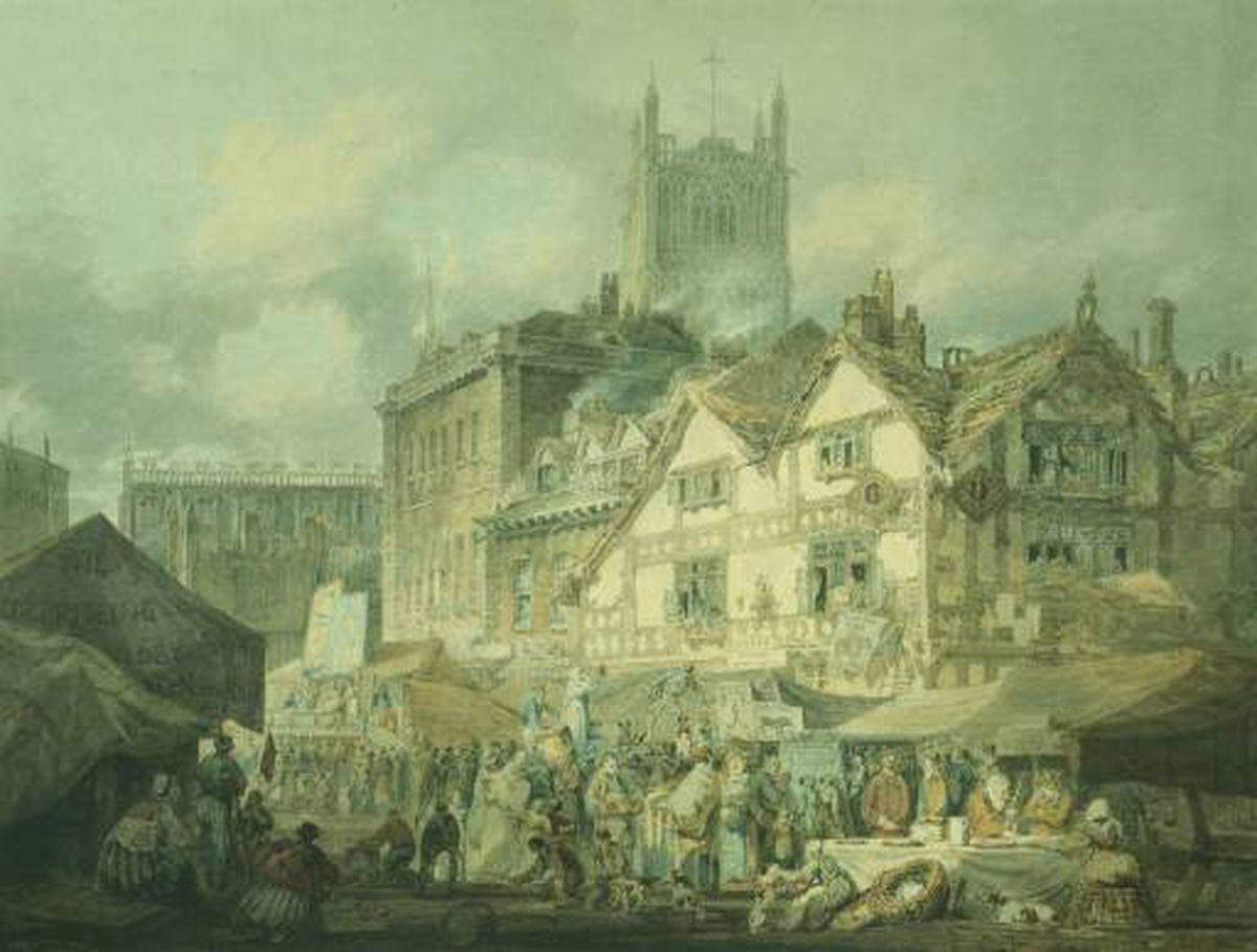 JMW Turner's painting of High Green, Wolverhampton (now Queen Square), exhibited 1796 
