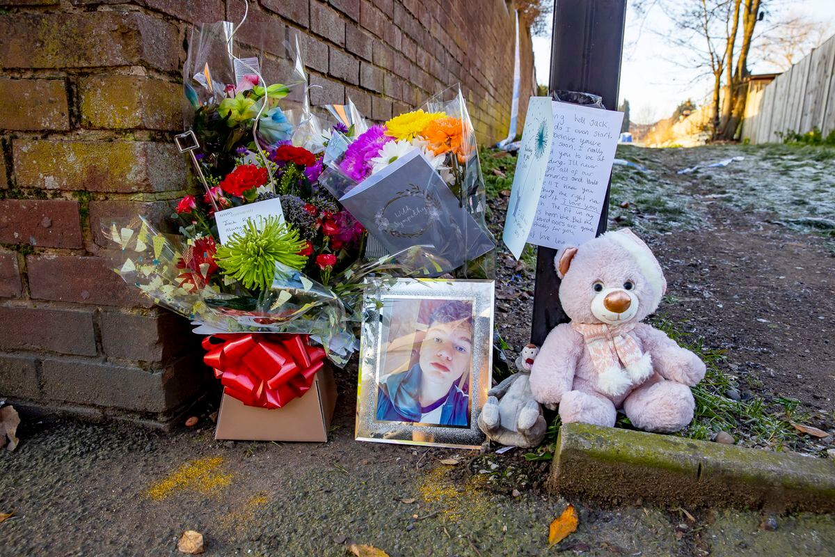 Floral tributes have been left at the scene 