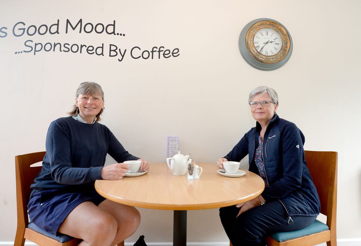 Sisters Kay Hack and Elaine Beveridge enjoy a coffee at Vanilla Coffee in Tettenhall