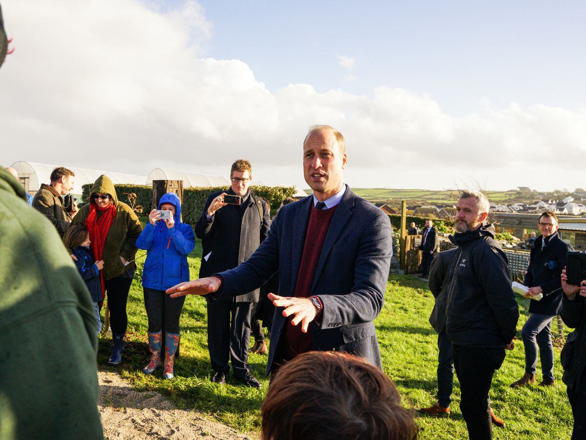 The Duke of Cornwall visits Newquay Orchard