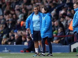 West Brom manager Jenny Sugerman during the FA Women's National League North match between West Bromwich Albion and Derby County at The Hawthorns on March 6, 2022 in West Bromwich, England. (Photo by Adam Fradgley/West Bromwich Albion FC via Getty Images).