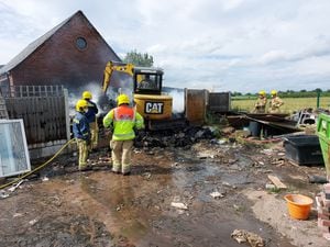15 firefighters from Cannock, Penkridge and Stafford were present at the fire (Image by Staffordshire Fire and Rescue)