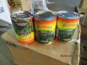 The cannabis was trafficked from Jamaica to the UK, via Birmingham Airport, and had been packed into sealed tins of Calaloo