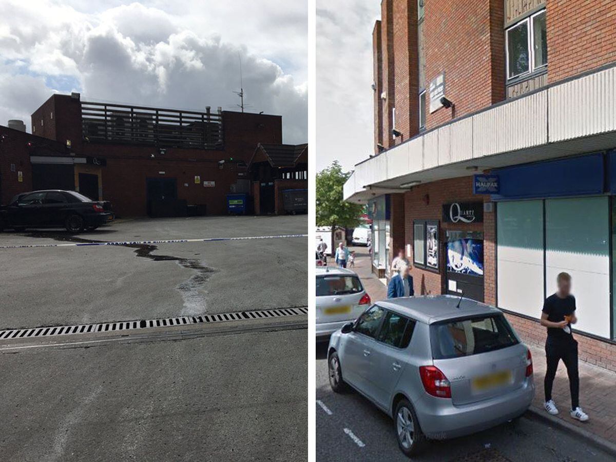 The back of Quartz Bar in Cannock has been taped off and the front of the bar. Picture: Google StreetView
