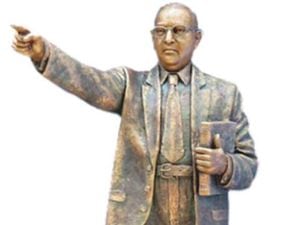 The new statue of Bhimrao Ramji Ambedkar which will be erected outside the Buddha Vihara temple in upper Zoar Street, Graiseley. Image: Mistry Design & Build Ltd.