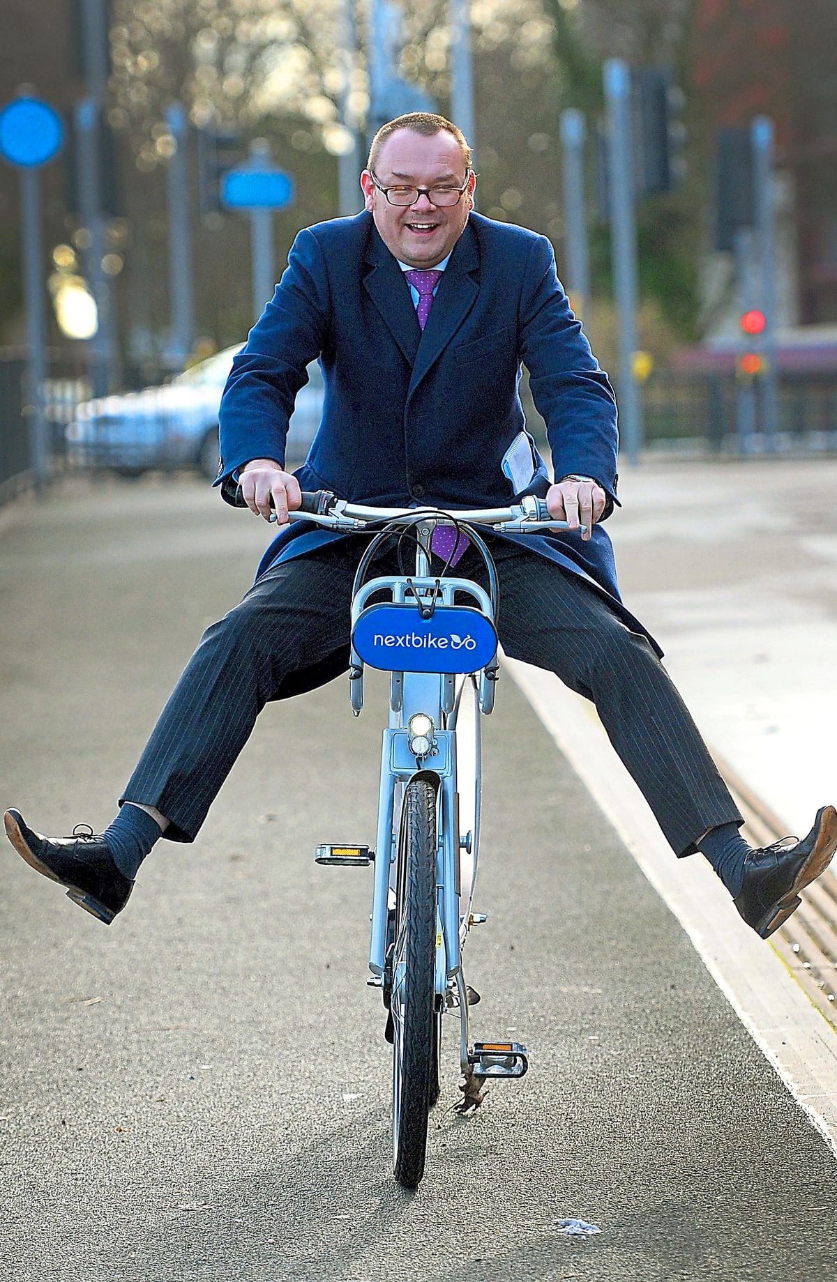 Mark Andrews on his bike