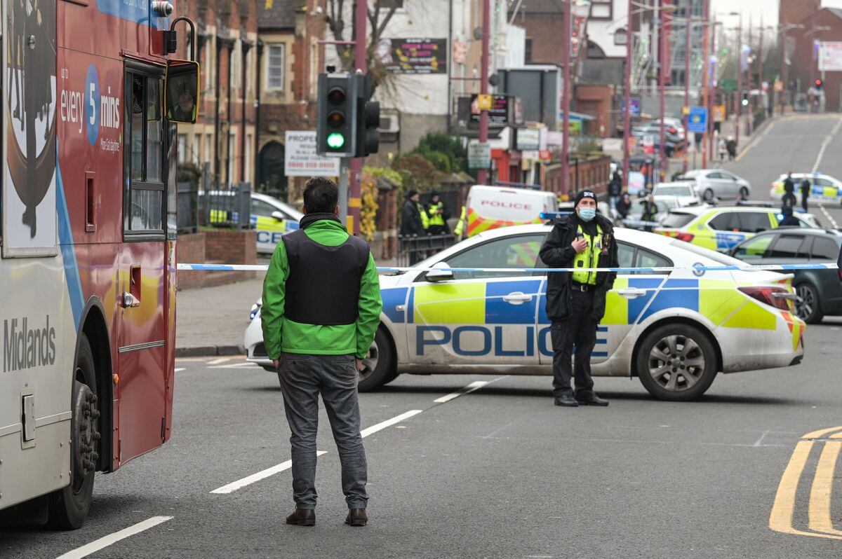Soho Road was cordoned off by police. Photo: SnapperSK