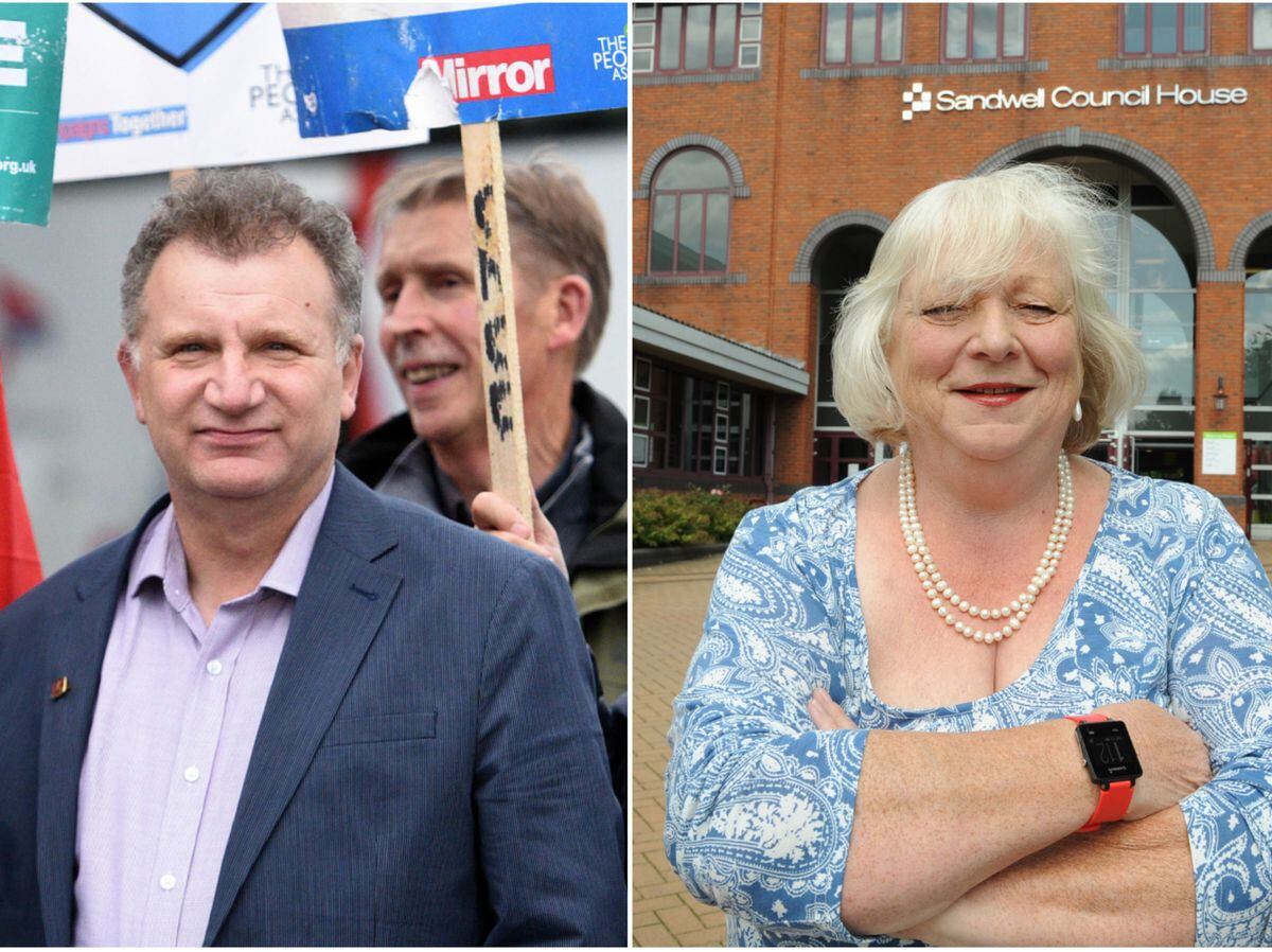 Councillor Pete Lowe (left) and Councillor Yvonne Davies are being investigated over tweets