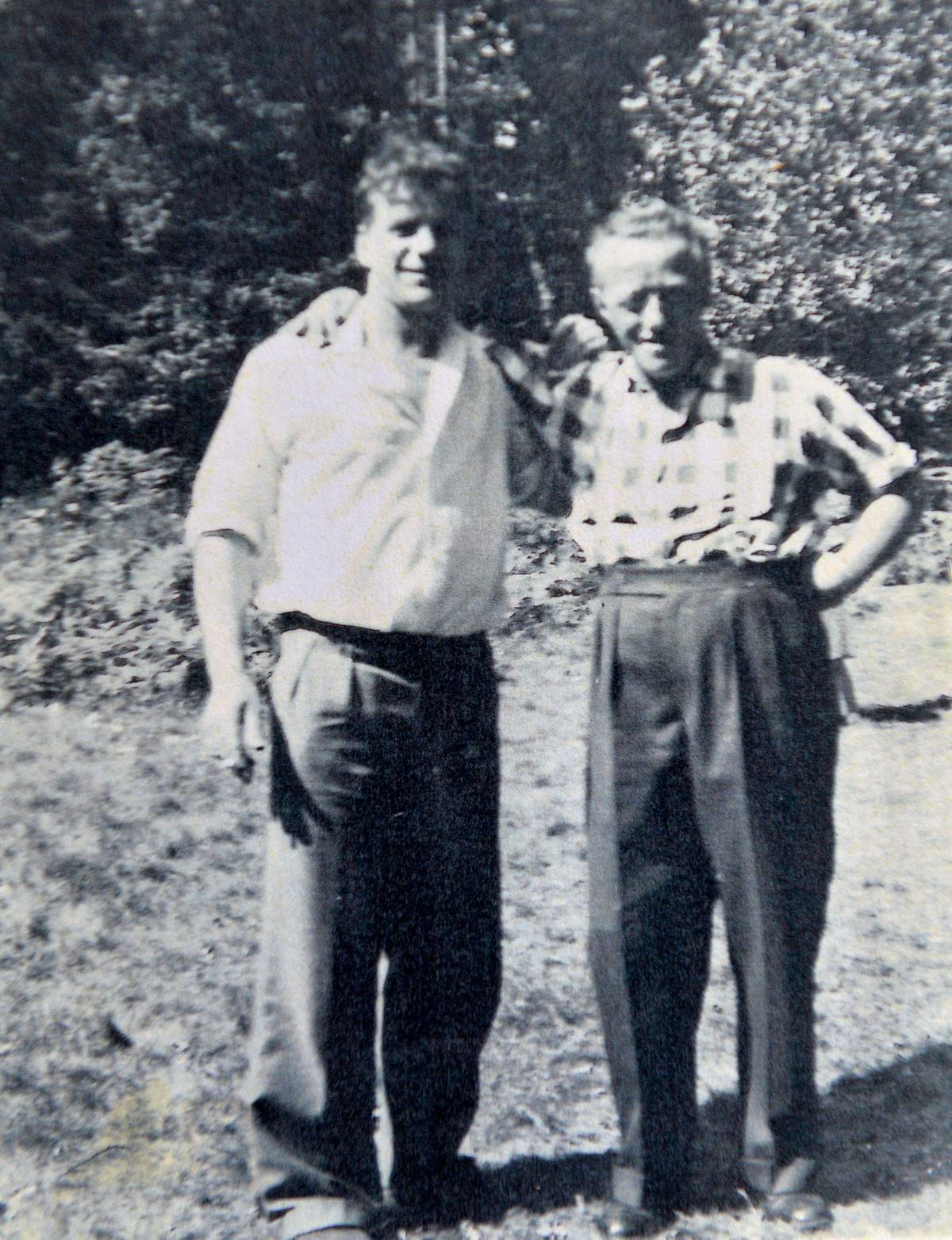 Paul Bennett, pictured with his grandfather Don (on the right ) who volunteered in the Spanish Civil War