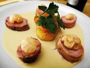 Pigging out – fillet of pork wrapped in pancetta. Pictures by David Hamilton