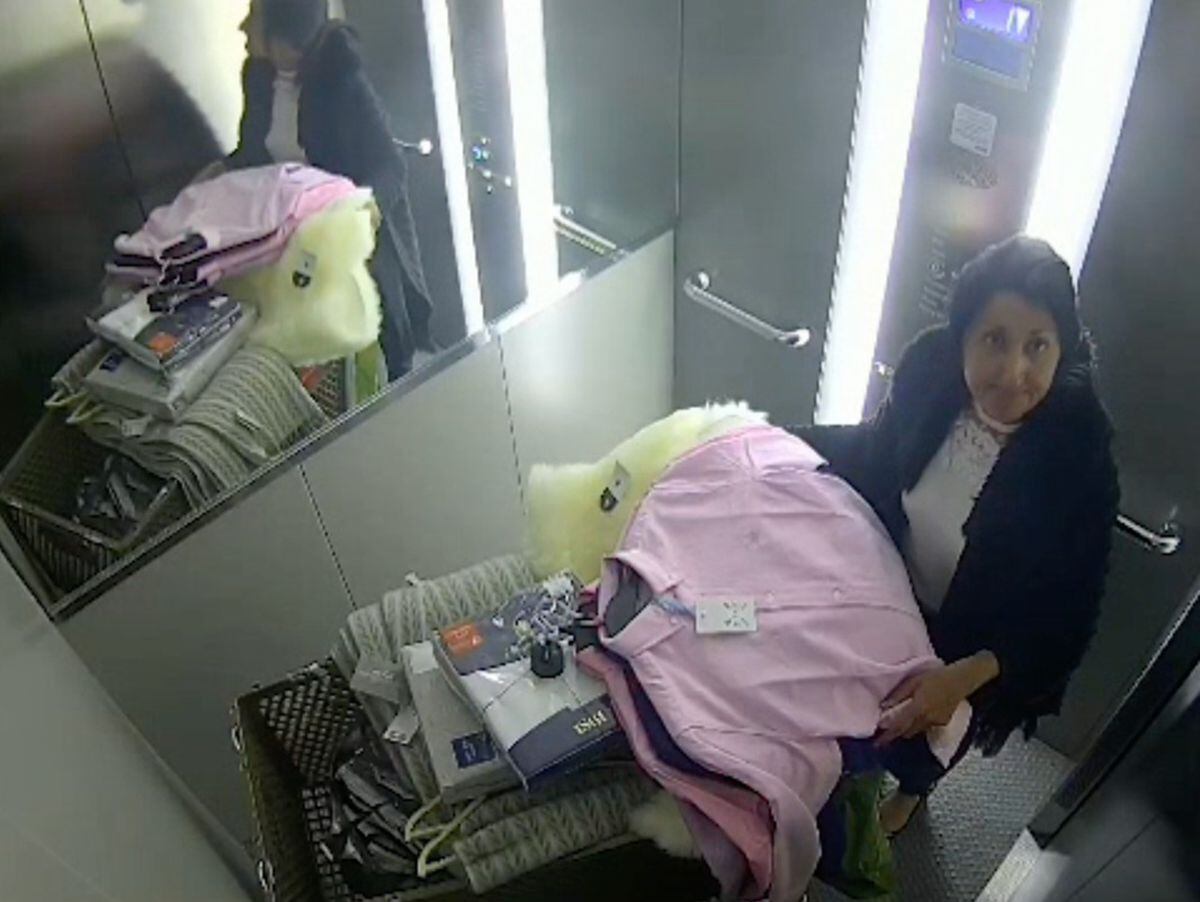 Narinder Kaur was caught on CCTV at a TK Maxx store as she defrauded the retailer. Photo: CPS