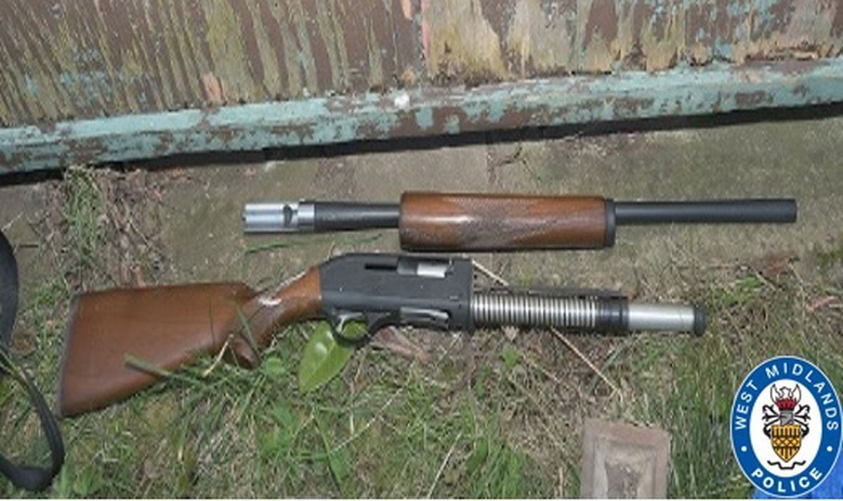The gun was recovered from under a shed. Image: West Midlands Police