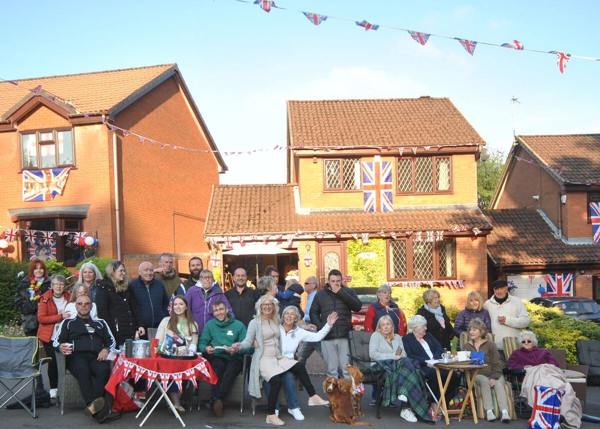 The bunting was out in force in Buckthorn Close, Hednesford, on Saturday. 