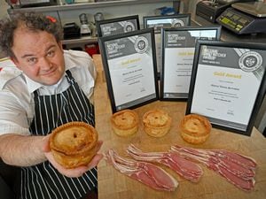 Craig Thomas shows off the products which won five gold awards
