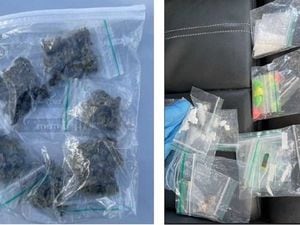officers seized a quantity of class A drugs including cocaine, ecstasy and LSD as well as some cannabis vegetation and £650 in cash