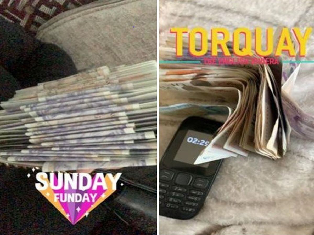 Bundles of cash on Snapchat