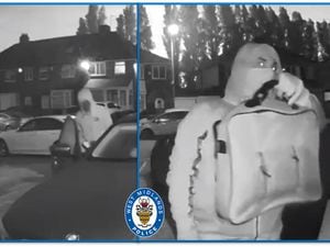 West Midlands Police want to talk to these two men about an attempted car theft in Woodnorton Road in Rowley Regis. Photo: West Midlands Police