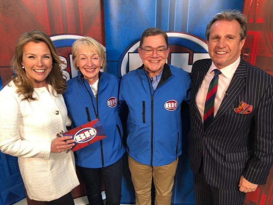 Paycare boss Kevin Rogers, right, on Bargain Hunt