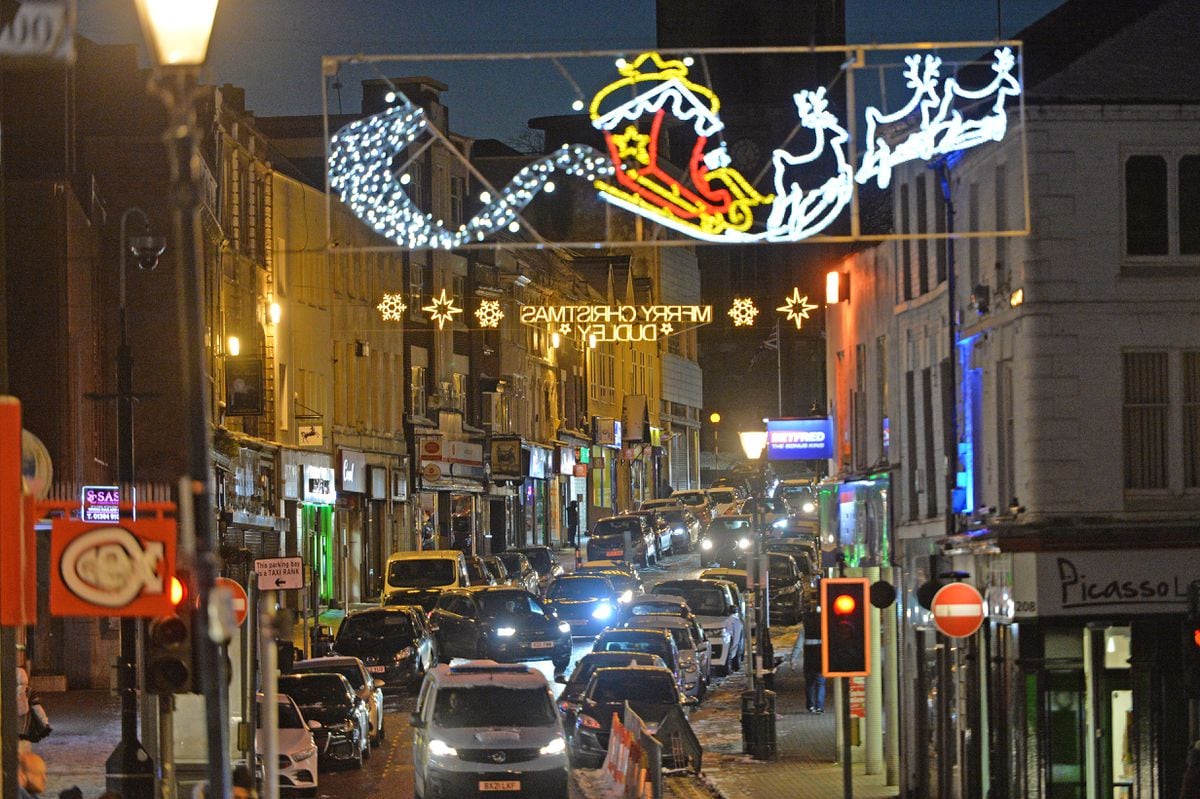 The Christmas lights were switched on in Dudley